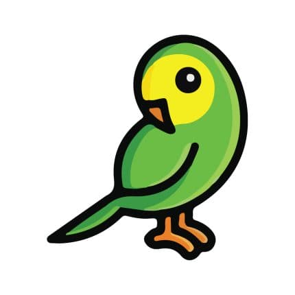 برچسب لپ تاپ پویا مارکت طرح طوطی کد 461