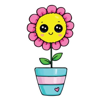 برچسب لپ تاپ پویا مارکت طرح گلدون کد 635